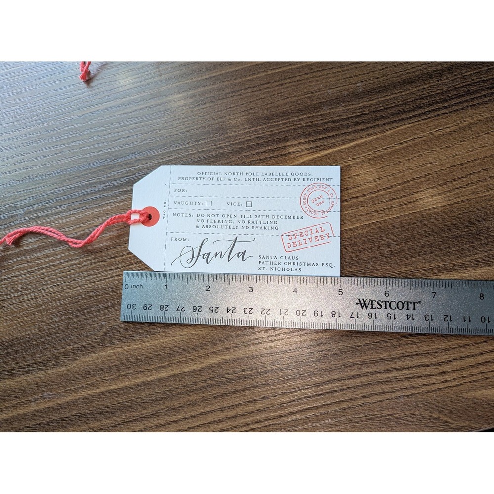 10 Santa Gift Tags 'Special Delivery' From The North Pole Bundle of 10 Tags - Picture 2 of 4